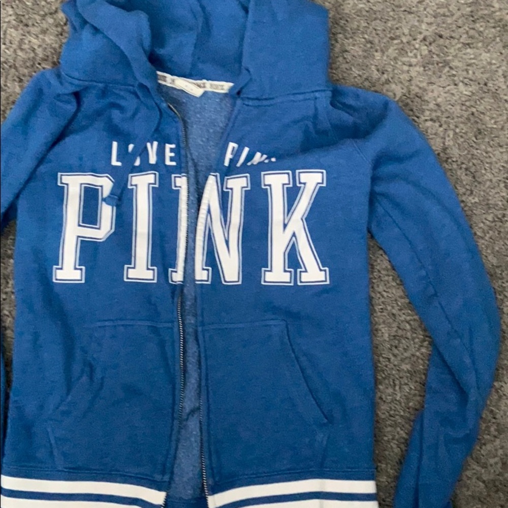 VS pink zip up jacket